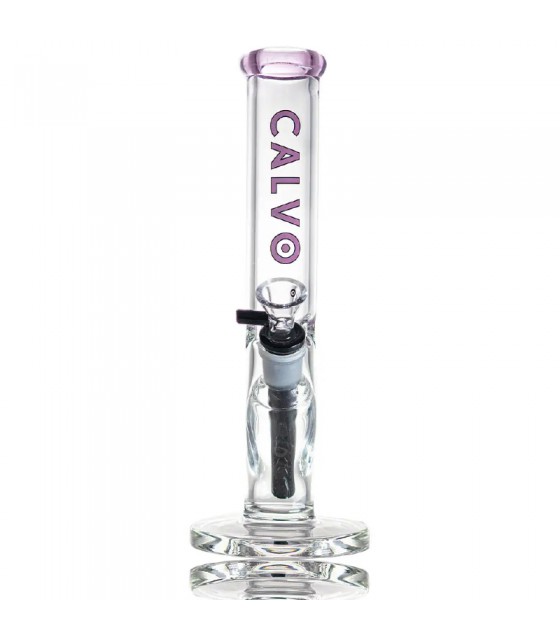 STRAIGHT TUBE LITE 25CM PURPLE CALVO GLASS - Imagen 2