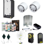 kit indoor n°4 con carpa 120x120 y starters pack bio bizz
