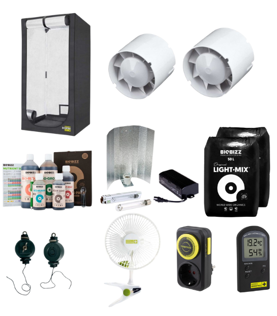 kit indoor n°8 completo con fertilizantes bio bizz