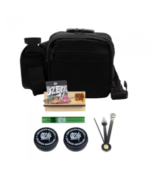 Ozeta Banano Black con bolsillos y correa ajustable, estilo urbano