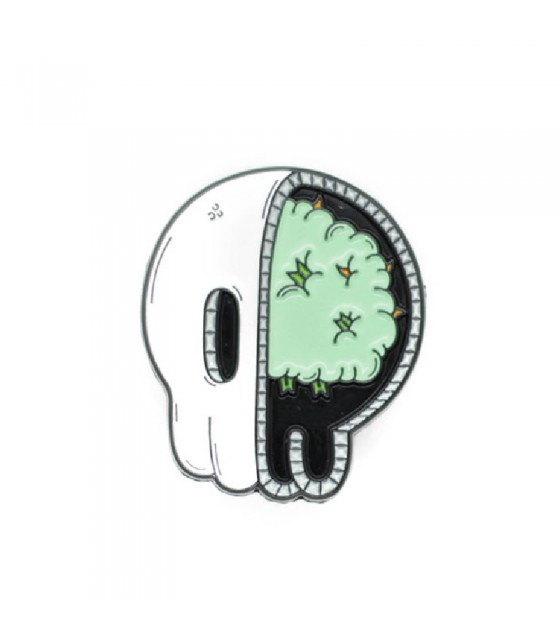 Pin Highskulls 2 Hightrip con diseño de calavera chill y broche doble.