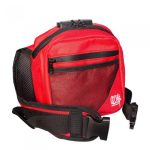 Ozeta Banano Red con bolsillos, correa ajustable y diseño urbano rojo