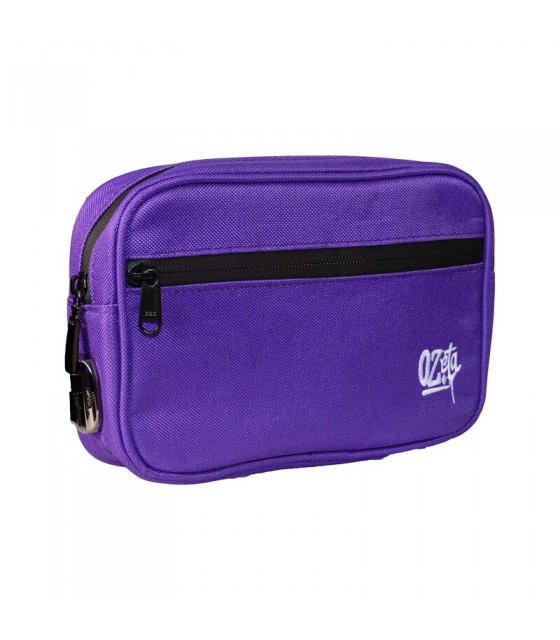 Ozeta Chestbag 4x4 púrpura con clave y diseño frontal urbano