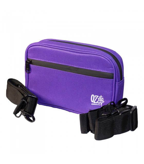 Ozeta Chestbag 4x4 púrpura con clave y diseño frontal urbano