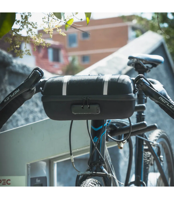 Ozeta Cylindrical Case negro, estuche cilíndrico con cierre y acolchado interior