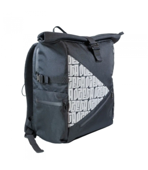 Mochila Ozeta Roll Up negra, térmica, acolchada y expandible. Ideal para transportar con estilo y sin aromas.